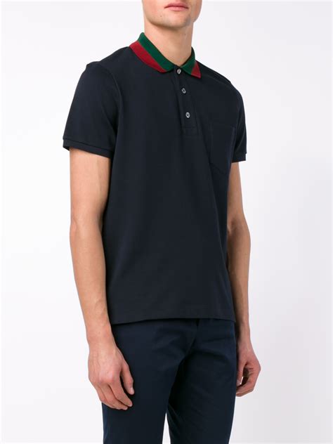 gucci blue polo t shirt